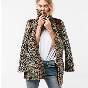 Express Leopard Swing Coat Brand New Size XS